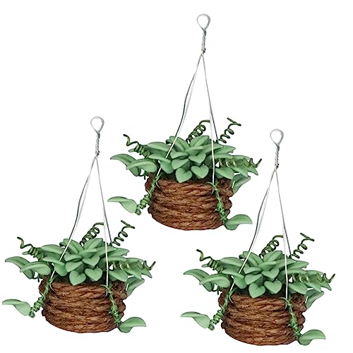 WHAMVOX 3Stücke Miniature Pflanzen für Puppenhaus Dekorative Bonsai Blumen für Mini Haushalt für Mini Dekoration und Gartenlayout von WHAMVOX