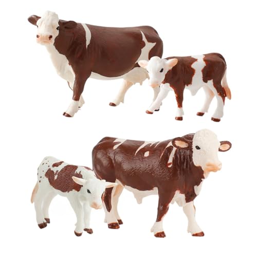 WHAMVOX 4 STÜCKE Teiliges Simulation Bauernhof Tiere Kuh Modell Realistisch Detailliert Pädagogisches für Kognitiven und Vorstellungskraft WHAMVOX 4 STÜCKE Teiliges Simulation Bauernhof Tiere Kuh Modell Realistisch Detailliert Pädagogisches für Kognitiven und Vorstellungskraft von WHAMVOX