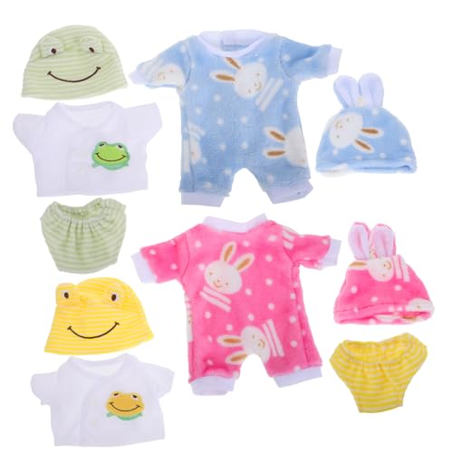 WHAMVOX 4 Sätze Teiliges Weiche Puppen Overall mit Niedlichem Hasenmotiv Plüsch Bodysuit für Reborn Babypuppen Langlebige Puppenkleidung für Mädchen Einfaches Anziehen Vielseitige WHAMVOX 4 Sätze Teiliges Weiche Puppen Overall mit Niedlichem Hasenmotiv Plüsch Bodysuit für Reborn Babypuppen Langlebige Puppenkleidung für Mädchen Einfaches Anziehen Vielseitige von WHAMVOX