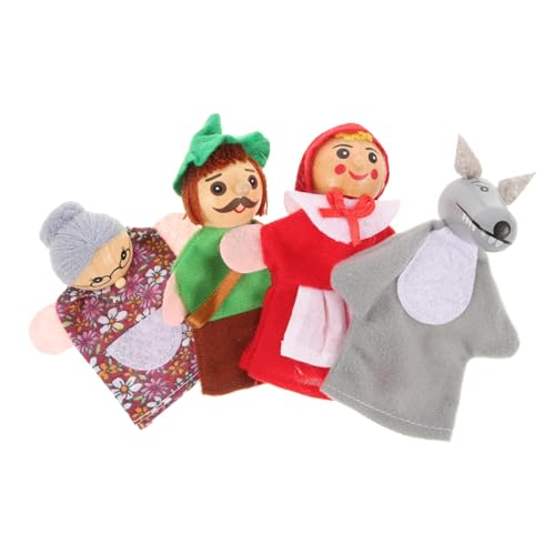 WHAMVOX 4 Stück Fingerpuppen Set aus Holz für Teiliges Tier Fingerpuppen für Geschichten Erzählen und für Partys und Rollenspiele WHAMVOX 4 Stück Fingerpuppen Set aus Holz für Teiliges Tier Fingerpuppen für Geschichten Erzählen und für Partys und Rollenspiele von WHAMVOX