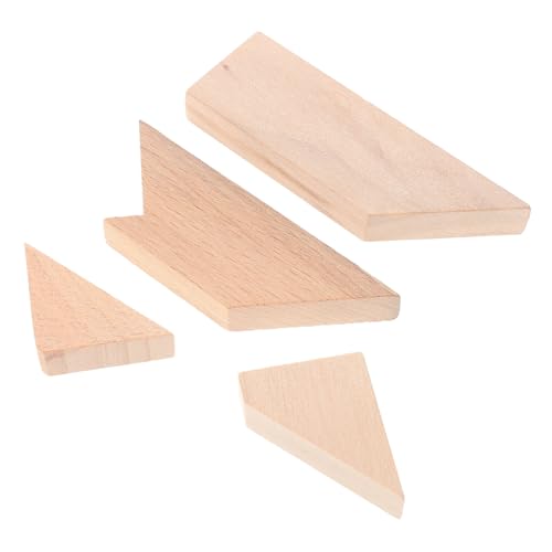 WHAMVOX 4 Stück Holzpuzzle T-Form Hölzerne Brain Teaser Puzzles Pädagogisches Denkspiel für Erwachsene und Fördert Familienzusammenhalt und Kreative Problemlösung von WHAMVOX