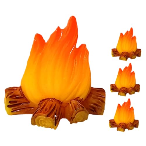WHAMVOX 4 Stück Miniatur Lagerfeuer Dekoration Künstliches Flammenfeuer für Puppenhaus Mikro Landschaft Deko DIY Sandtisch Zubehör Realistische Handwerkskunst WHAMVOX 4 Stück Miniatur Lagerfeuer Dekoration Künstliches Flammenfeuer für Puppenhaus Mikro Landschaft Deko DIY Sandtisch Zubehör Realistische Handwerkskunst von WHAMVOX