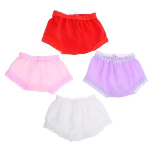 WHAMVOX 4 Stück Puppenunterwäsche Austauschbare Unterhosen für Puppen aus Wiederverwendbar Zufälligen Farben Weiß Rot Rosa Puppenzubehör für Kreatives WHAMVOX 4 Stück Puppenunterwäsche Austauschbare Unterhosen für Puppen aus Wiederverwendbar Zufälligen Farben Weiß Rot Rosa Puppenzubehör für Kreatives von WHAMVOX
