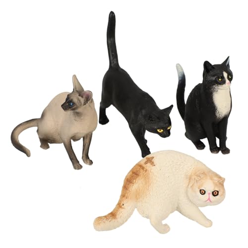 WHAMVOX 4 Stück Realistisches Katzenmodell Kunststoff Figur Deko für Zimmer Garten Lebensechte Kleine Katzenornamente Langlebig und Leicht Tierisches Heimdekor WHAMVOX 4 Stück Realistisches Katzenmodell Kunststoff Figur Deko für Zimmer Garten Lebensechte Kleine Katzenornamente Langlebig und Leicht Tierisches Heimdekor von WHAMVOX