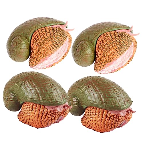 WHAMVOX 4 Stück Schneckenmodell Mini-Schneckenfiguren Fischverzierung Kinderspielzeug Tier Ornament Simulation realistischer Schneckenfiguren gefälschtes Schneckenspielzeug Ozean Statue von WHAMVOX