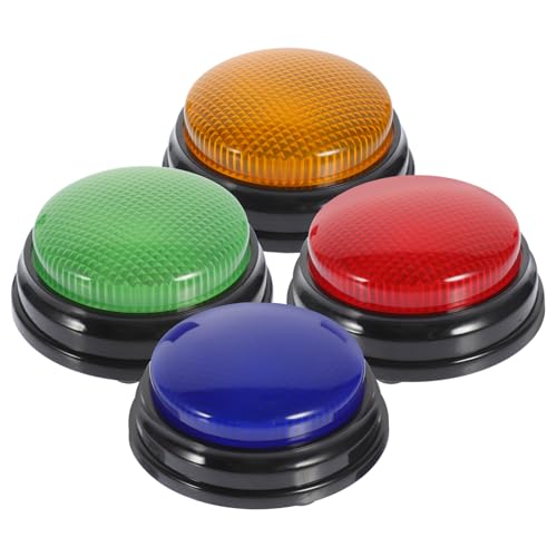 WHAMVOX Spielshow-Buzzer die zuerst tippen 4 Stück beleuchtete Sound-Taste Spielzeug Party-Spiel-Taste Requisite WHAMVOX Spielshow-Buzzer die zuerst tippen 4 Stück beleuchtete Sound-Taste Spielzeug Party-Spiel-Taste Requisite von WHAMVOX