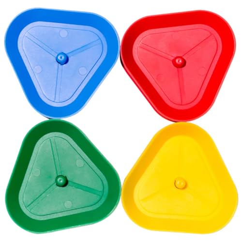 WHAMVOX 4 Stück Teiliges Dreieckige Kartenhalter aus Robustem für Spielkarten Praktischer Kartenhalter für Senioren und Erwachsene für Partys und Kartenspiele Handfreundlich und Langlebig von WHAMVOX
