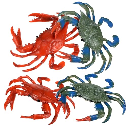 WHAMVOX 4 Stück Teiliges Krabben Realistische Meerestiere Figuren in Blau und Rot Schwimmfähig Pädagogisch Wertvoll Sicher und Glatt als Badespielzeug und Dekoration WHAMVOX 4 Stück Teiliges Krabben Realistische Meerestiere Figuren in Blau und Rot Schwimmfähig Pädagogisch Wertvoll Sicher und Glatt als Badespielzeug und Dekoration von WHAMVOX