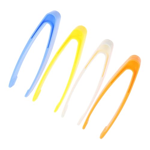 WHAMVOX 4 Stück Teiliges Kunststoff pinzettenset für Ergonomisch Kleines Design Feinmotorik Lernspielzeug für Sortieren Zählen Montessori Motorik Training von WHAMVOX