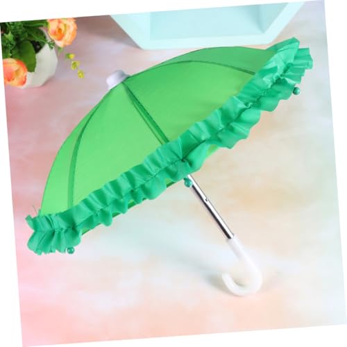 WHAMVOX 4 Stück Teiliges Mini Regenschirme Puppenzubehör Dekoration für Mini Haus und Party Foto Requisiten Langlebig und Verschleißfest Farbenfrohe Miniatur Regenschirme für Mädchen von WHAMVOX