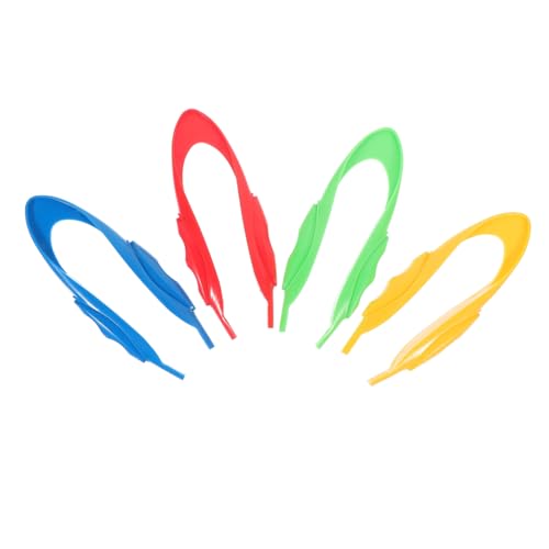 WHAMVOX 4 Stück Teiliges Montessori Kunststoffpinzetten Ergonomisch Geformt Sicher für Feinmotoriktraining Geeignet für Sortierung Zählen und Sensorische Frühförderung Bunte Farben von WHAMVOX
