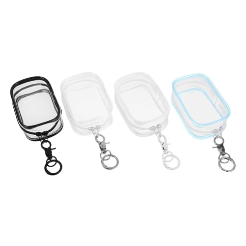 WHAMVOX 4 Stück Teiliges Transparenter Puppen Organizer mit Reißverschluss und Schlüsselanhänger Tragbare wasserdichte Aufbewahrungstasche Stabilität für Plüschfiguren für Unterwegs und WHAMVOX 4 Stück Teiliges Transparenter Puppen Organizer mit Reißverschluss und Schlüsselanhänger Tragbare wasserdichte Aufbewahrungstasche Stabilität für Plüschfiguren für Unterwegs und von WHAMVOX