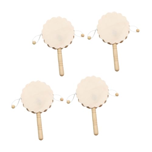 WHAMVOX 4 Stück Teiliges Unfertige Holz Rasseltrommel DIY Bastelset Handbemalbare Kinderinstrumente Trommeln aus Holz Sicher Robust zum Bemalen und Gestalten WHAMVOX 4 Stück Teiliges Unfertige Holz Rasseltrommel DIY Bastelset Handbemalbare Kinderinstrumente Trommeln aus Holz Sicher Robust zum Bemalen und Gestalten von WHAMVOX