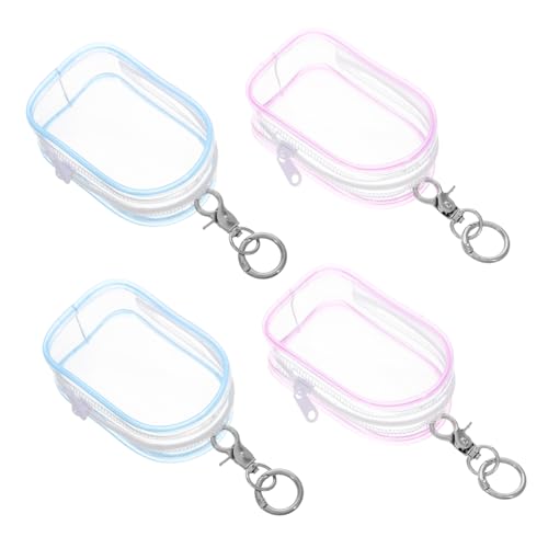 WHAMVOX 4-teilige Puppen-displaytasche Schlüsselanhänger Für Den Außenbereich Mini-schlüsselanhänger-Tasche PVC-Figur-tragering Gut Sichtbare Aufbewahrung Für Plüschtiere von WHAMVOX
