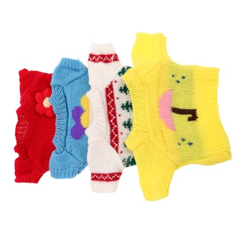 WHAMVOX 4-teilige Bärenpullover-Kleidung: Plüsch-t-Shirt Für 30 cm Große Puppen – Kuscheltier-Outfit – Süßes Weihnachtsmuster, Winzige Häkelfigur Zum Selbermachen, Puppenzubehör Selbst WHAMVOX 4-teilige Bärenpullover-Kleidung: Plüsch-t-Shirt Für 30 cm Große Puppen – Kuscheltier-Outfit – Süßes Weihnachtsmuster, Winzige Häkelfigur Zum Selbermachen, Puppenzubehör Selbst von WHAMVOX