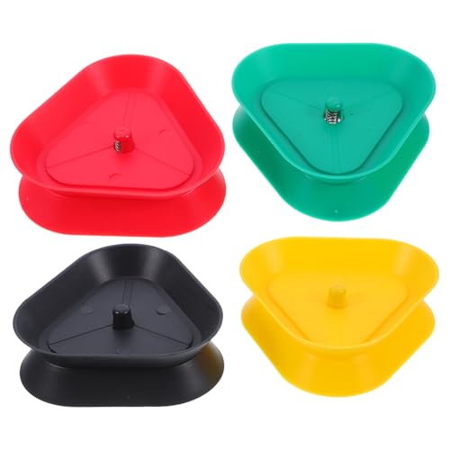 WHAMVOX 4-teiliger Spielkartenhalter, Dreieckiger Pokerkartenständer, Kartenhalter Für Kinder Und Erwachsene, Praktisches Und Tragbares Kartenspielzubehör Für Poker Und Brettspiele von WHAMVOX