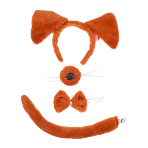 WHAMVOX 4-teiliges Hundeohr-stirnband: Cartoon-tierkopfschmuck Mit Fliege, Nase Und Für Und Erwachsene, Für Cosplay-mottopartys, Interaktives Spielen WHAMVOX 4-teiliges Hundeohr-stirnband: Cartoon-tierkopfschmuck Mit Fliege, Nase Und Für Und Erwachsene, Für Cosplay-mottopartys, Interaktives Spielen von WHAMVOX