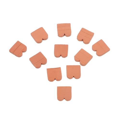 WHAMVOX 40 Stück Robustem Realistische Miniatur Hausziegel für Puppenhäuser Detailgetreu Gestaltete Modellziegel für DIY Bastelprojekte und Miniaturbau von WHAMVOX