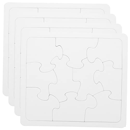 WHAMVOX 4Stücke Leeres Puzzle Für DIY Zeichnen Und Kreative Puzzleteile Aus Papier Für Bastelprojekte Und Hochzeiten Fördert Die Fantasie Und Feinmotorik von WHAMVOX