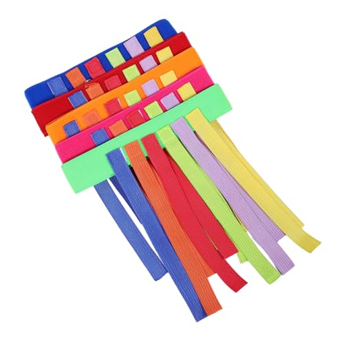 WHAMVOX 5 Stück Fang Spielgürtel Kindergarten Spielgeräte Motorik Sozialer Interaktion Bunte Gürtel für Freizeitaktivitäten und Partys von WHAMVOX