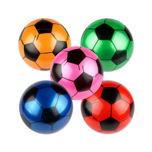 WHAMVOX 5 Stück Teiliges Fußball aus Robustem PVC Aufblasbarer Gummiball für Jungen und Mädchen Interaktives Outdoor Sportspielzeug für Drinnen und Draußen Farben Zufällig Zufällige Farbe WHAMVOX 5 Stück Teiliges Fußball aus Robustem PVC Aufblasbarer Gummiball für Jungen und Mädchen Interaktives Outdoor Sportspielzeug für Drinnen und Draußen Farben Zufällig Zufällige Farbe von WHAMVOX