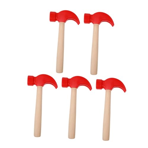 WHAMVOX 5 Stück Teiliges Holzspielzeug Claw Hammer Realistisch für Kleinkinder Motoriktraining Feinmotorik Rot WHAMVOX 5 Stück Teiliges Holzspielzeug Claw Hammer Realistisch für Kleinkinder Motoriktraining Feinmotorik Rot von WHAMVOX