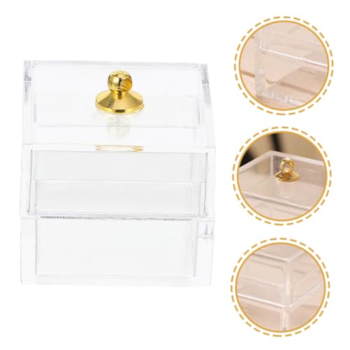 WHAMVOX 5 Stück Teiliges Mini Aufbewahrungsbox Transparent Miniatur Aufbewahrungsboxen für Puppenhaus Zubehör Spielzeugaufbewahrung Mini Haus Dekoration Geeignet für DIY Basteln und von WHAMVOX