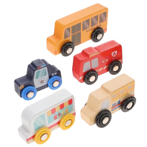 WHAMVOX 5 Stück Teiliges Mini Auto Figuren Feuerwehr Einsatzfahrzeuge Sicher Glatt Für Kleinkinder Geschenk Jungen Mädchen von WHAMVOX