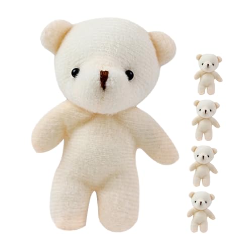 WHAMVOX 5 Stück Teiliges Mini Bär Anhänger aus Weichem mit Pp baumwollfüllung Niedliche Cartoon Bären Figuren als Schlüsselanhänger oder Gepäckanhänger Vielseitig für DIY Geschenk und von WHAMVOX