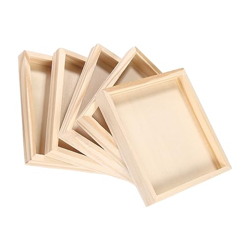 WHAMVOX 5 Stück Teiliges Unbehandeltes Holztablett Puzzle Organizer Holzablage für Bausteine Aufbewahrung rutschfest Langlebig Leicht zu Reinigen WHAMVOX 5 Stück Teiliges Unbehandeltes Holztablett Puzzle Organizer Holzablage für Bausteine Aufbewahrung rutschfest Langlebig Leicht zu Reinigen von WHAMVOX