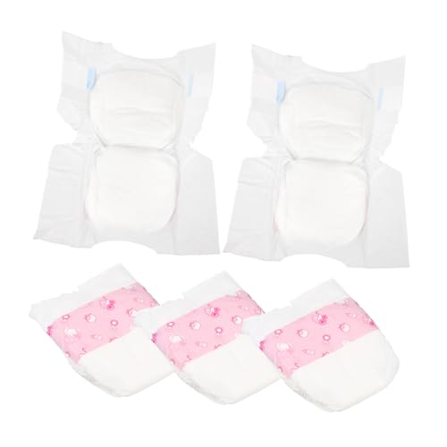WHAMVOX 5 Stück Teiliges Wiederverwendbare Puppenwindeln Weiche Doll Diapers Optimal für Puppen Langlebige Stoffwindeln für Realistischen Spielspaß Zubehör für Babypuppen von WHAMVOX