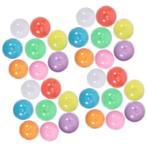 WHAMVOX 50 Stück Halbtransparente Kunststoffkapseln Leere Aufschraubbare Loskugeln für Tombola Lotteriespiele Party Stabile und Wiederverwendbare Spielkugeln von WHAMVOX