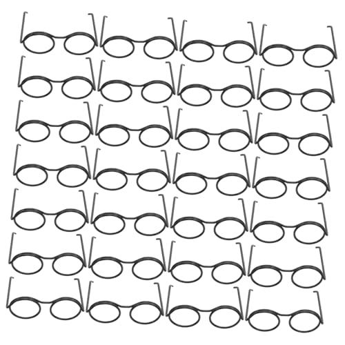 WHAMVOX 50 Stück Teiliges Miniatur Puppenbrillen aus Metall-drahtfassung Kleine Detailreiche Eyewear für Puppenhaus Handliche DIY Accessoires für Kreative Bastelprojekte und Fotorequisiten von WHAMVOX