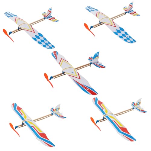 WHAMVOX 5Stücke DIY Flugzeugspielzeug Segelflugzeuge Für Kreative Bastelstunden Pädagogisches Motorik Und Fantasie Zufällige Farben von WHAMVOX