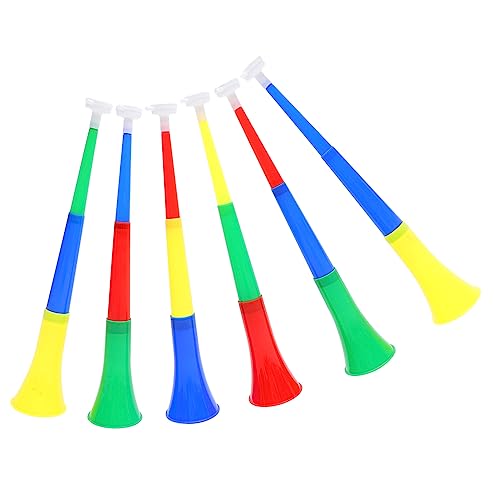 WHAMVOX 6 Pcs Blasen Faltbare Horn Trompete Horn Prop Kunststoff Kunststoff Faltbare Trompete Horn Instrument von WHAMVOX