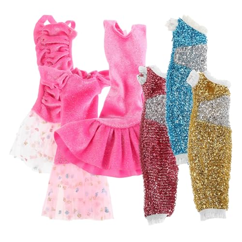 WHAMVOX 6pcs Sparkly Puppe Kleid Kleid Prinzessin Kostüm Rock Für Party Maskerade WHAMVOX 6pcs Sparkly Puppe Kleid Kleid Prinzessin Kostüm Rock Für Party Maskerade von WHAMVOX
