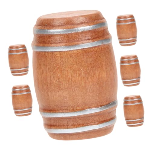 WHAMVOX 6 Stück Barzubehör Miniatur Bierfässer Mini Bierfässer Modelle Miniatur Weinfass Figur Mini Whiskeyfass Miniaturen Puppenhaus Zubehör Holz Hellbraun WHAMVOX 6 Stück Barzubehör Miniatur Bierfässer Mini Bierfässer Modelle Miniatur Weinfass Figur Mini Whiskeyfass Miniaturen Puppenhaus Zubehör Holz Hellbraun von WHAMVOX