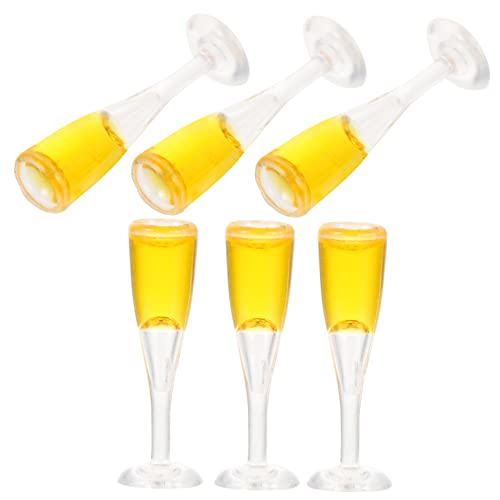 WHAMVOX 6 Stück Mini Wein Gläser aus Klarem Dekorative Puppenhaus Zubehör für Miniatur Szenen und Mikro Landschaften WHAMVOX 6 Stück Mini Wein Gläser aus Klarem Dekorative Puppenhaus Zubehör für Miniatur Szenen und Mikro Landschaften von WHAMVOX