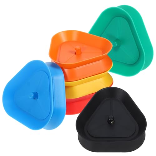 WHAMVOX 6 Stück Teiliges Dreieckiger Spielkartenhalter für Poker Freihändig Nutzbar Stabile Struktur Buntes Design für Familie Spieleabend Partys und Geselliges Beisammensein von WHAMVOX