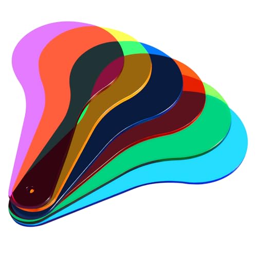 WHAMVOX 6 Stück Teiliges Farbfilter Pädagogische Farb Paddles für Sicher und Robust für Farblehre und Optische Experimente Fördert Spielerisches Lernen und Farberkennung von WHAMVOX