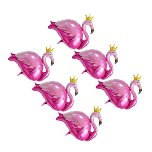 WHAMVOX 6 Stück Teiliges Flamingo und Krone Partyballons Langlebig Luftdicht Farbenfrohe Hawaii-dekoration für Geburtstagsfeiern und Festliche Anlässe von WHAMVOX