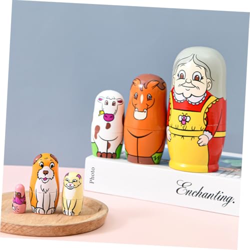 WHAMVOX 6 Stück Teiliges Handbemaltes Matroschka Nistpuppen Langlebigem Holz Kreative Russische Puppen als Geschenk und Dekoratives für Mädchen und Wohnraumgestaltung WHAMVOX 6 Stück Teiliges Handbemaltes Matroschka Nistpuppen Langlebigem Holz Kreative Russische Puppen als Geschenk und Dekoratives für Mädchen und Wohnraumgestaltung von WHAMVOX