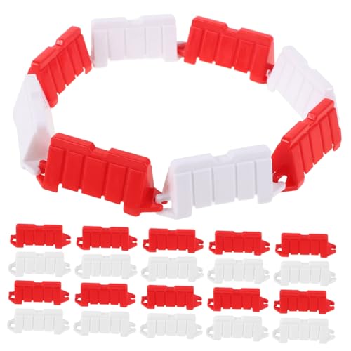 WHAMVOX 60 Stück Teiliges Miniatur straßenbarrieren Kunststoff Realistische Verkehrsabsperrungen für Rc car rennstrecken Vielseitig für Drift Spielstraßen szenen Robust und Interaktiv von WHAMVOX