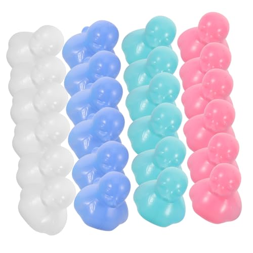 WHAMVOX 64 Stück Teiliges Kinderbälle aus Stabilem Pe-Kunststoff Bunte Entenform Schwimmfähig Leicht und Sicher für Innenbereich Badewanne Poolspaß und Eltern-Junge Mädchen-Spiel von WHAMVOX