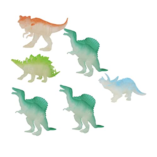 WHAMVOX 6er Set Leuchtende Dinosaurier Spielzeuge Lustige Nachbildung Von Dinosaurier Modellen Für Zufälliger Stil Ideales Für Dinosaurier Fans Und Geburtstagspartys von WHAMVOX