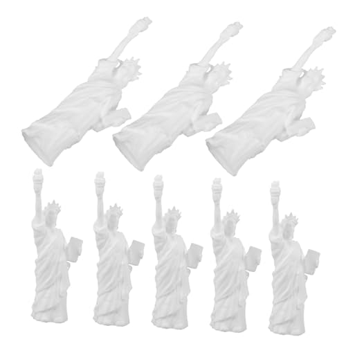 WHAMVOX 8 Stück Maßstab Miniatur Freiheitsstatue DIY Handgefertigt Detailliertes Stadt Souvenir Skulptur für Puppenhaus Dekoration Wohn Bürodisplay von WHAMVOX