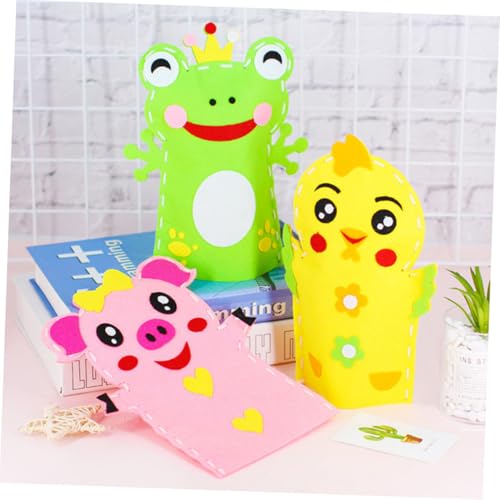 WHAMVOX 8 Stück Teiliges DIY Bastelset Handpuppen aus Vliesstoff für Farbenfrohes Materialset Kreativität Feinmotorik und Fantasie zum Gemeinsamen Basteln WHAMVOX 8 Stück Teiliges DIY Bastelset Handpuppen aus Vliesstoff für Farbenfrohes Materialset Kreativität Feinmotorik und Fantasie zum Gemeinsamen Basteln von WHAMVOX
