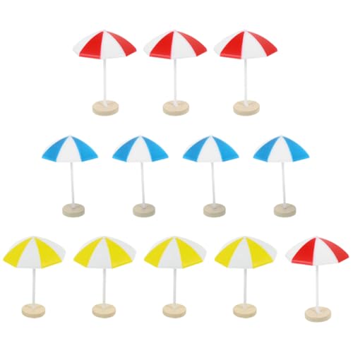 WHAMVOX 8 Stück Teiliges Mini strandsonnenschirm Farbenfrohe Detailreiche Puppenhaus deko Leichte Micro strandschirme für Miniatur gartenlandschaften und Kreative DIY dekoration von WHAMVOX