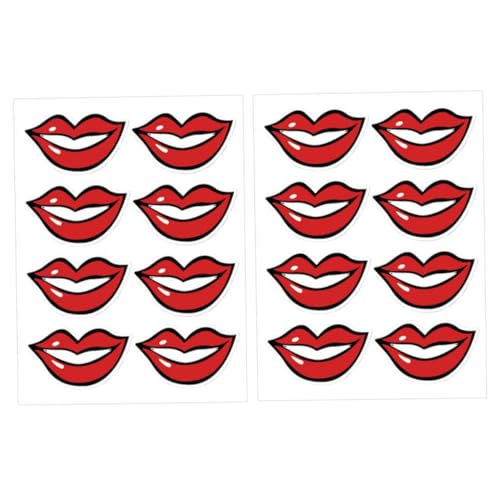 WHAMVOX 80 Stück Smile Decals Lippen Aufkleber aus Kunststoff Selbstklebend für Masken Dekoration Service Industrie Geeignet Abziehbar Lebensecht und Langlebig pro Packung WHAMVOX 80 Stück Smile Decals Lippen Aufkleber aus Kunststoff Selbstklebend für Masken Dekoration Service Industrie Geeignet Abziehbar Lebensecht und Langlebig pro Packung von WHAMVOX