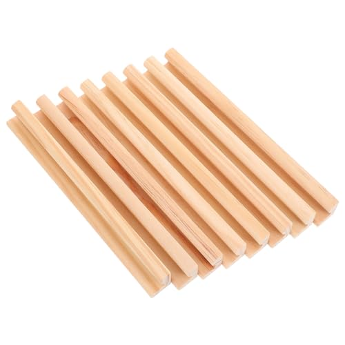 WHAMVOX 8Stücke Holz Domino Halter für DIY Domino Racks Zubehör zur Aufbewahrung von Dominosteinen und Spielkarten für Kreative Bastelarbeiten und Spieleabende von WHAMVOX